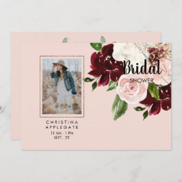 Nur ihr blütendes Foto-Brautparty Einladung