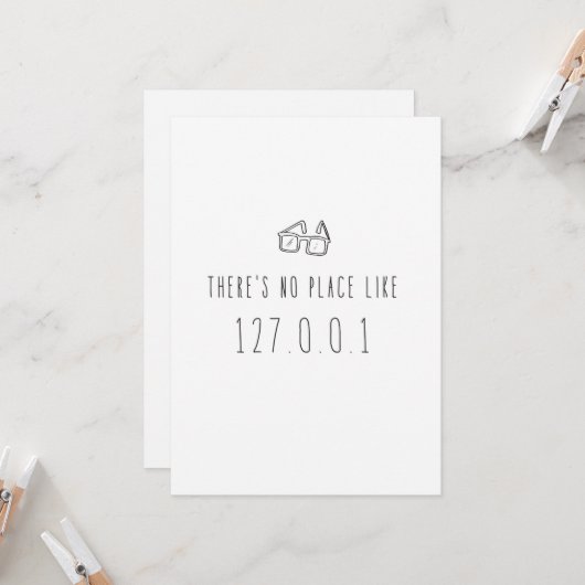 Nur im Silicon Valley Grußkarte: 127.0.0.1 Karte (Vorderseite/Rückseite Beispiel)