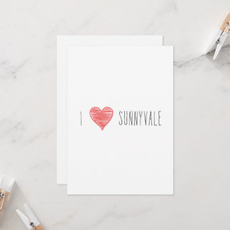 Nur im Silicon Valley Grußkarte: Sunnyvale Karte