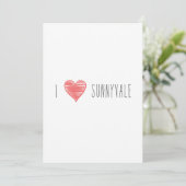 Nur im Silicon Valley Grußkarte: Sunnyvale Karte (Stehend Vorderseite)