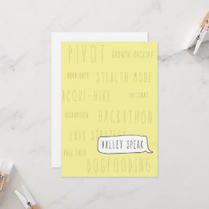 Nur im Silicon Valley Grußkarte: Valley Speak Karte