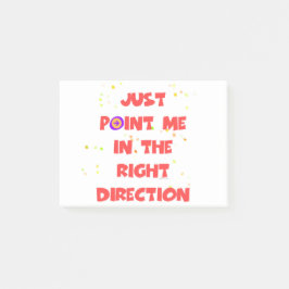 NUR IN DIE RICHTIGE RICHTUNG POST-IT KLEBEZETTEL