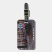 "Nur in Key West" Gepäckanhänger für Katzen- und R (Vorderseite vertikal)