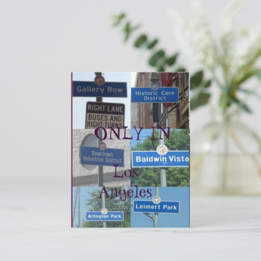 Nur in LA Postkarte (Stehend Vorderseite)