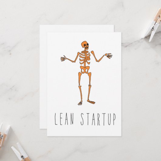Nur in Silicon Valley Grußkarte: Lean Startup Card Karte (Vorderseite/Rückseite Beispiel)