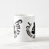 Nur inspirierendes Zitat mit positiven Ansichten Kaffeetasse (Mittel)