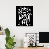 Nur Jesus - Abstrakte Geometrie Poster (Heimbüro)