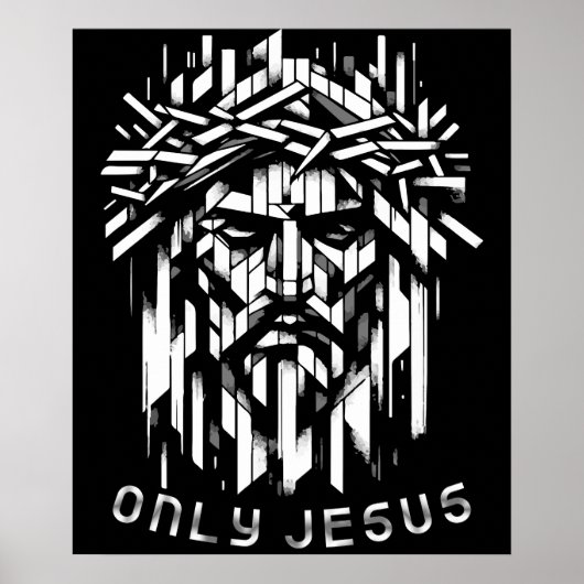Nur Jesus - Abstrakte Geometrie Poster (Vorne)