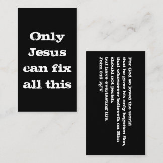Nur Jesus kann all diese Christliche Rufkarte repa Visitenkarte