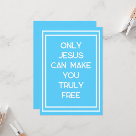 Nur Jesus kann Ihnen eine freie Christliche Botsch Karte (Vorderseite/Rückseite Beispiel)