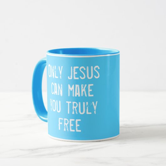 Nur Jesus kann Ihnen eine freie Christliche Botsch Tasse (Vorderseite Links)