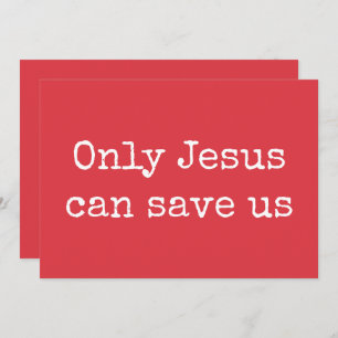 Nur Jesus kann uns Christliche Botschaft des Evang Karte
