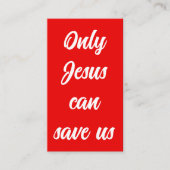 Nur Jesus kann uns den Text der Gospel-Botschaft G Visitenkarte (Vorderseite)