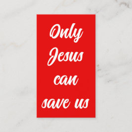 Nur Jesus kann uns den Text der Gospel-Botschaft G Visitenkarte