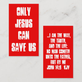 Nur Jesus kann uns Evangeliumsbotschaft Gerettet h Visitenkarte