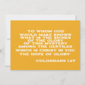 Nur Jesus kann uns Hoffnung Christliche Botschaft Karte (Rückseite)