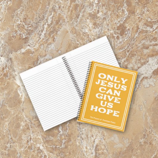 Nur Jesus kann uns Hoffnung Gebet Journal geben Notizblock