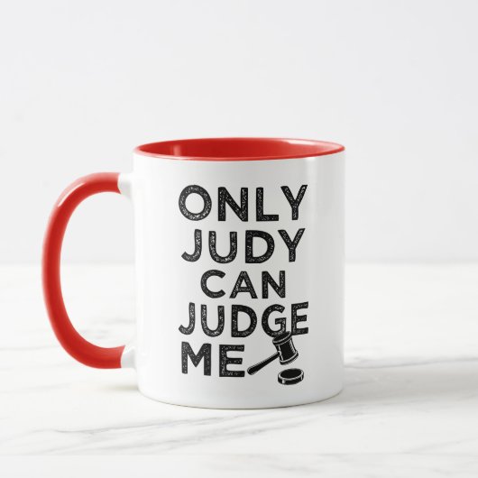 Nur Judy kann mir komische Kaffee-Tasse beurteilen Tasse (Links)