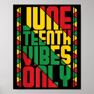 Nur Juneteenth-Stimmung Schwarzer Stolz Melanin-Fe Poster