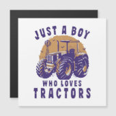 Nur Junge, der Lieben Traktoren Farm Trucks Magnetkarte (Vorne/Hinten)