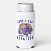 Nur Junge, der Lieben Traktoren Farm Trucks Selters Dosenkühler (Seltzer Rückseite)