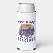 Nur Junge, der Lieben Traktoren Farm Trucks Selters Dosenkühler (Seltzer Vorderseite)