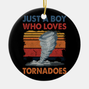 Nur Junge, die Lieben Tornado Art Weather Storm To Keramik Ornament