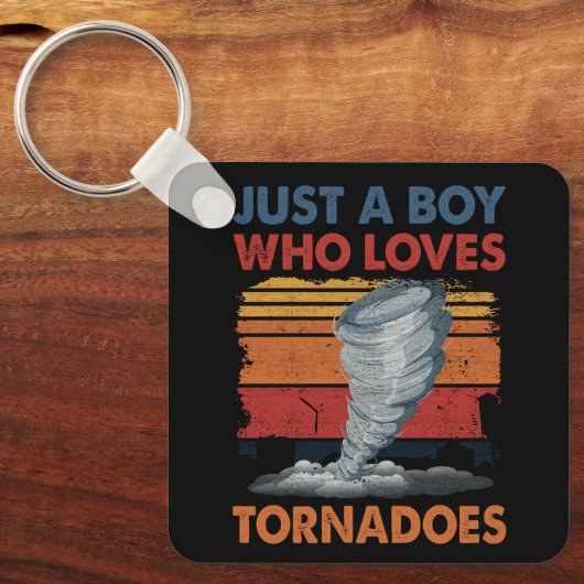 Nur Junge, die Lieben Tornado Art Weather Storm To Schlüsselanhänger (Vorderseite)