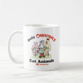 Nur Kannibalen essen Tier-Tasse Kaffeetasse (Links)