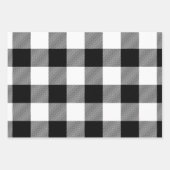 Nur Karierte Weihnachten in Weiß und Schwarz Buffa Geschenkpapier Set (Vorderseite 3)