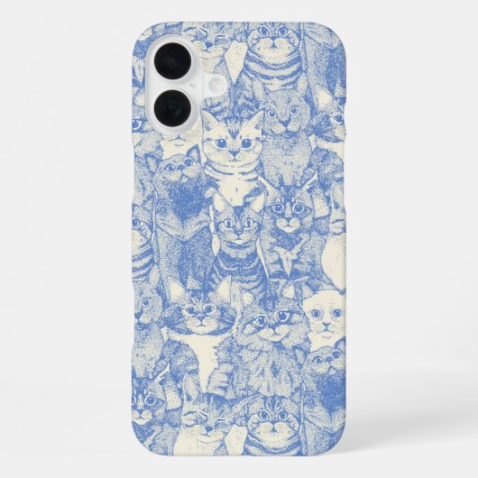 nur Kätzchen blau iPhone Hülle (Rückseite)