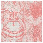 nur Kätzchen Korallenrosa Stoff (Nahaufnahme)