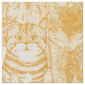 nur Kätzchen Papaya Stoff (Nahaufnahme)