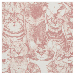 nur Kätzchen Rose pink Stoff