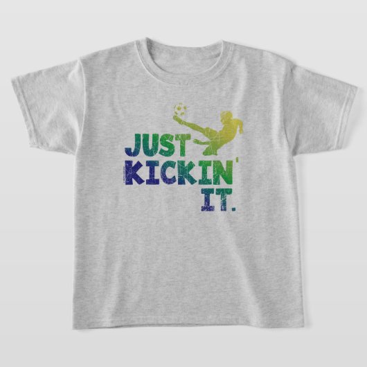 Nur Kickin, Fußballgrafik T-Shirt (Ablage )