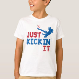 Nur Kickin It Soccer Red & Blue - GraphicLoveShop T-Shirt
