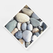 Nur Kieselsteine Naturfarben Cool Stone Deko Serviette (Ecke)