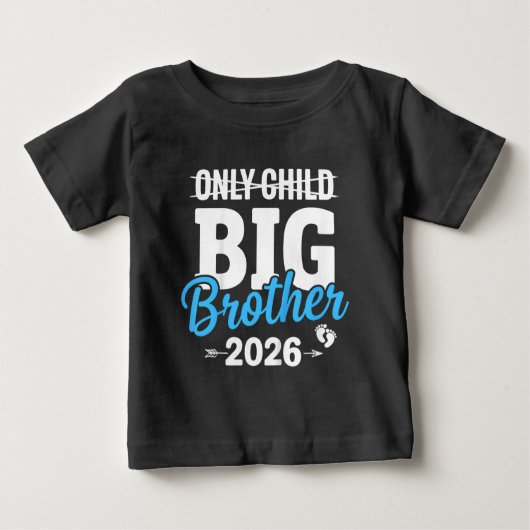 Nur Kind Durchgestrichen Großer Bruder 2026 Baby T-shirt (Vorderseite)