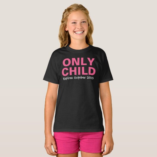 Nur Kind erloschen Funny Pink Big Sister T-Shirt (Vorne ganz)