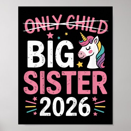 Nur Kinder überquerten große Schwester 2026 T-shir Poster (Vorne)