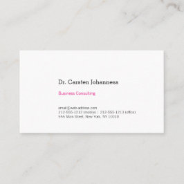 Nur klar und rosa! visitenkarte