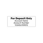 Nur Kontoname und Kontonummer für die Einzahlung Permastempel (Design)
