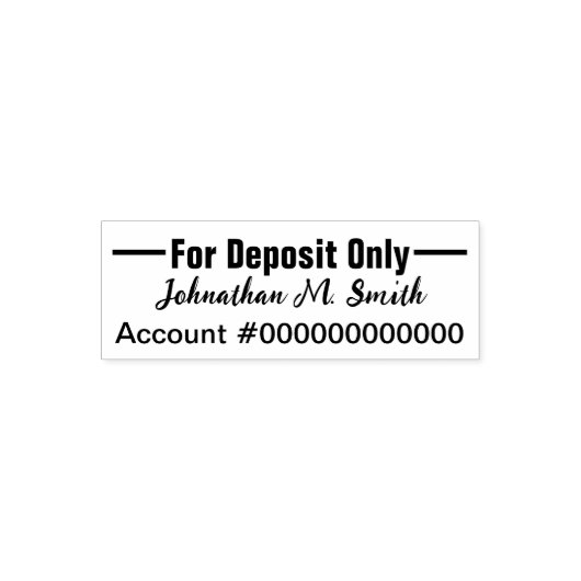 Nur Kontonummer für Einzahlung Permastempel (Design)