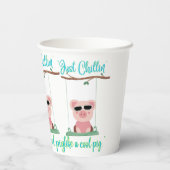 Nur Kühlung - Zitat von Schweinen Pappbecher (Rückseite)