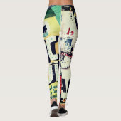 Nur kühne Bewegungen: 3D-Art Typografy-Leggings Leggings (Rückseite)