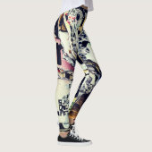 Nur kühne Bewegungen: 3D-Art Typografy-Leggings Leggings (Rechts)