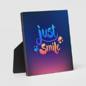 Nur lächeln fotoplatte (Vorderseite)