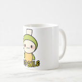Nur lächeln kaffeetasse (VorderseiteRechts)