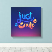 Nur lächeln leinwanddruck (Insitu (Holzboden))