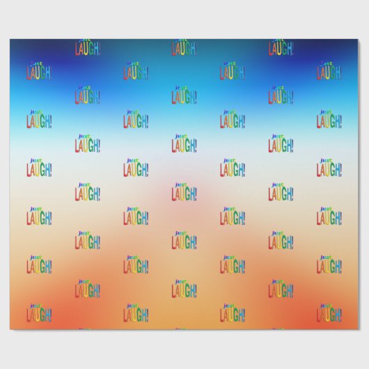 Nur lachen geschenkpapier (Flach)